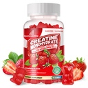 Kreatin Monohidrat Gumies kompleks za moške in ženske -Napredna Formula W/L-Taurin + vitamin B12, Sladkor brez žvečljivi dodatek,90 Jagodne jagode