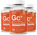 Esencialni elementi Glukozamin Chondroitin MSM Boswellia Serrata Hyaluronic Acid dodatek skupna podpora Antioksidant dodatek za prilagodljivost - 270 kapsul (3 pakiranja)