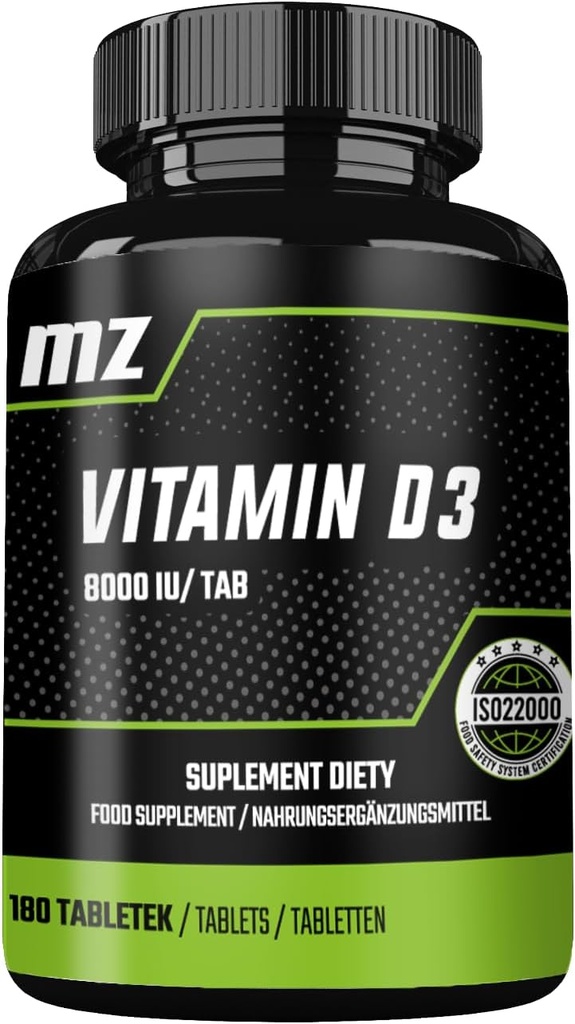 Vitamin D3 2000 i.e. v tableti - 180 tablet - Traja 720 postrežbe - Podpira kalcij ravnotežje in zdravje kosti - prehranska dopolnila MZ