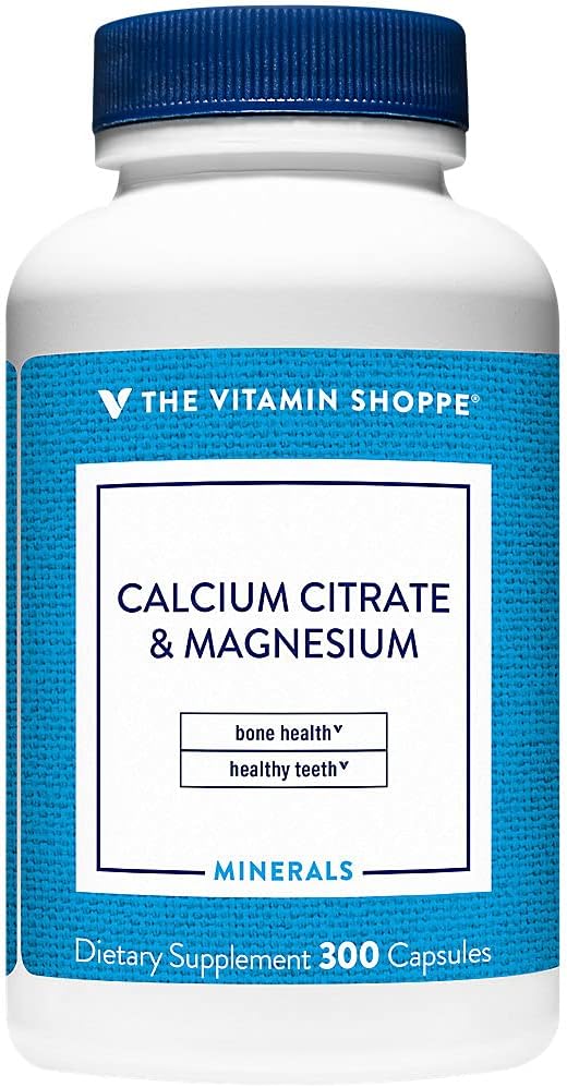 Kalcijev citrat in magnezij (300 kapsul) v trgovini z vitamini