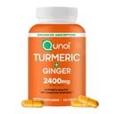 Qunol Kurkumin kurkumin s črnim poprom & Ginger, 2400mg Kurkuminoidi s 95 % kurkuminoidi, Dodatna moč, Izboljšana absorpcija, Skupna podpora dodatek, 105 Count