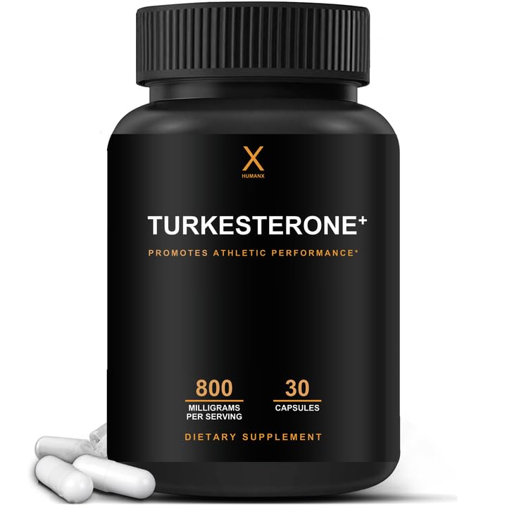 HUMANX Turkesterone+ 800mg - ZDA Tretja stranka Tested (Similar to Ecdysterone) za Muscular razvoj & Dinamic Athletic Performance - Natural Anabolic - Non GSO, Vegan - Turkesterone dodatek