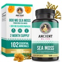 Ancient Bliss Organic Irish Sea Moss tablete - Dr Sebi Wildcrafted Seamoss Kapsule 