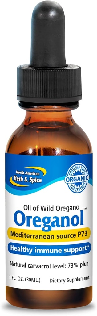 SEVERNA AMERIŠKA HERB & SPICE Origanol - 1 fl oz, paket 2 - Nepredelano, divje, organsko Origano olje - Mediteranski vir P73 - Non-GMO - 864 Total Servings