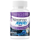 NeuropAWAY Nerve Support PM, z R-Alpha Lipoic Acid, ki pomaga zagotoviti živčno olajšanje v manj kot 5 dneh, acetil-L-karnitin, Theanin, Melatonin in Metilkobalamin, 60 kapsul