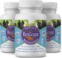 Perfect ResGrape Max, 60 rastlinskih kapsul na steklenico (Pack of 3) ~ 99% Trans-Resveratrol & Muscadine Grozd ~ Anti-Aging dodatek & Močen antioksidant