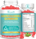 2 Pack Ashwagandha Gumies s kurkuma GABA Mood energije in imunske podpore, Jagodna aroma 120 Cts