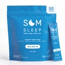 Som Sleep, Calm Sleep Powder Drink Mix, 3mg Melatonin, Magnezij, Vitamin B6, L-Theanine & GABA – Vegan, Keto Friendly – Zero Sugar Berry, 30-Pack