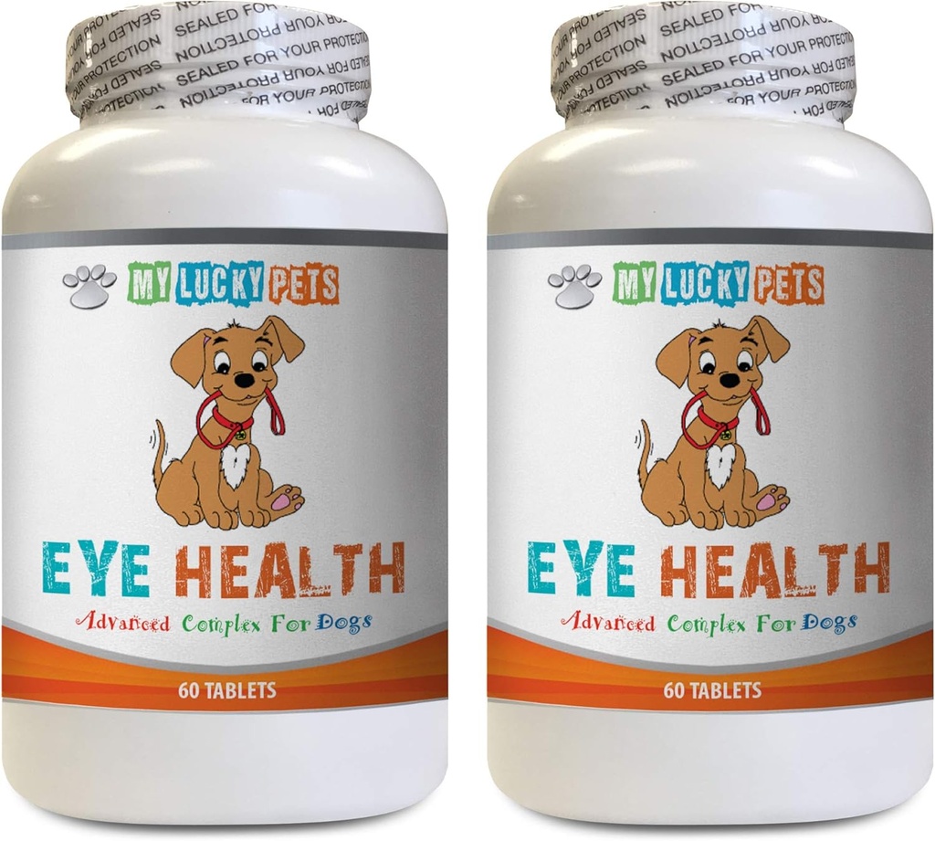 Dog Eye Supplement - Dog Eye Health - Napredna formula - Prednosti Vizija - Imunska podpora - Dog Vitamin Heart - 2 steklenici (120 Zdravljenja)