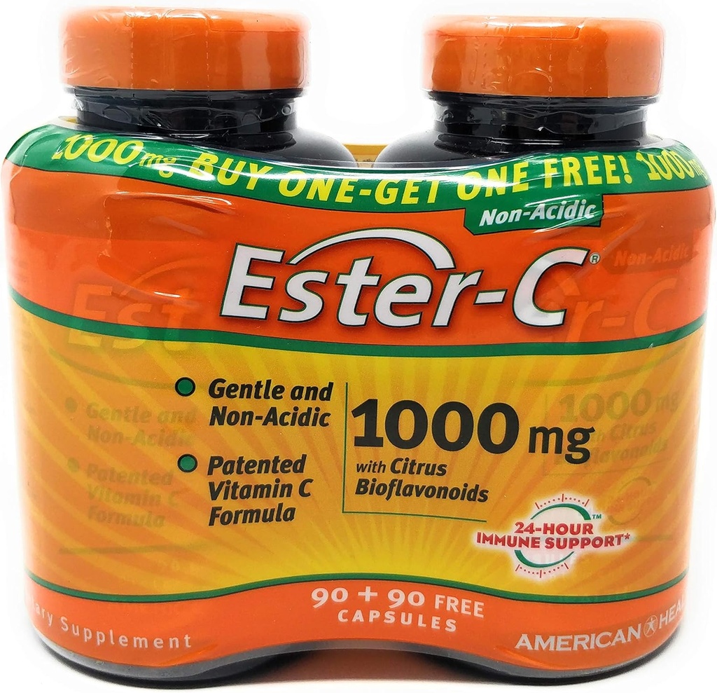 Ameriški izdelki za zdravje Ester-C 1000mg s Citrus Bioflavonoidi 90 + 90 Free 90+90 kapsula