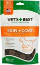 Vet's Best Skin & Coat Dog Supplements - Oblikovan z vitaminom E in Biotin za vzdrževanje psi zdrave kože in plašč - 50 žvečljive tablete