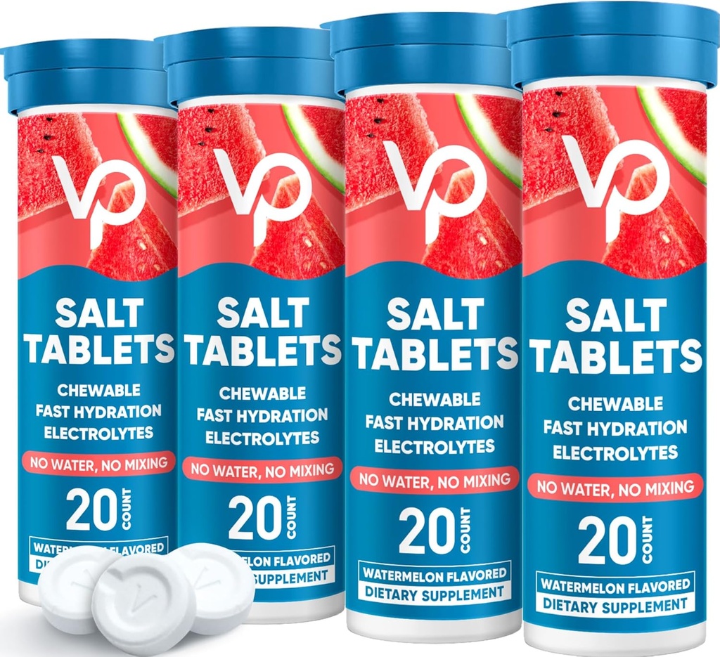 Venture Pal Žvečljive elektrolitske tablete, 80 Štetje hitro raztapljanje Sugar-free palčke Sol tablete - Variety Pack za hitro hidracijo, zunanji tek, pohodništvo, športi 