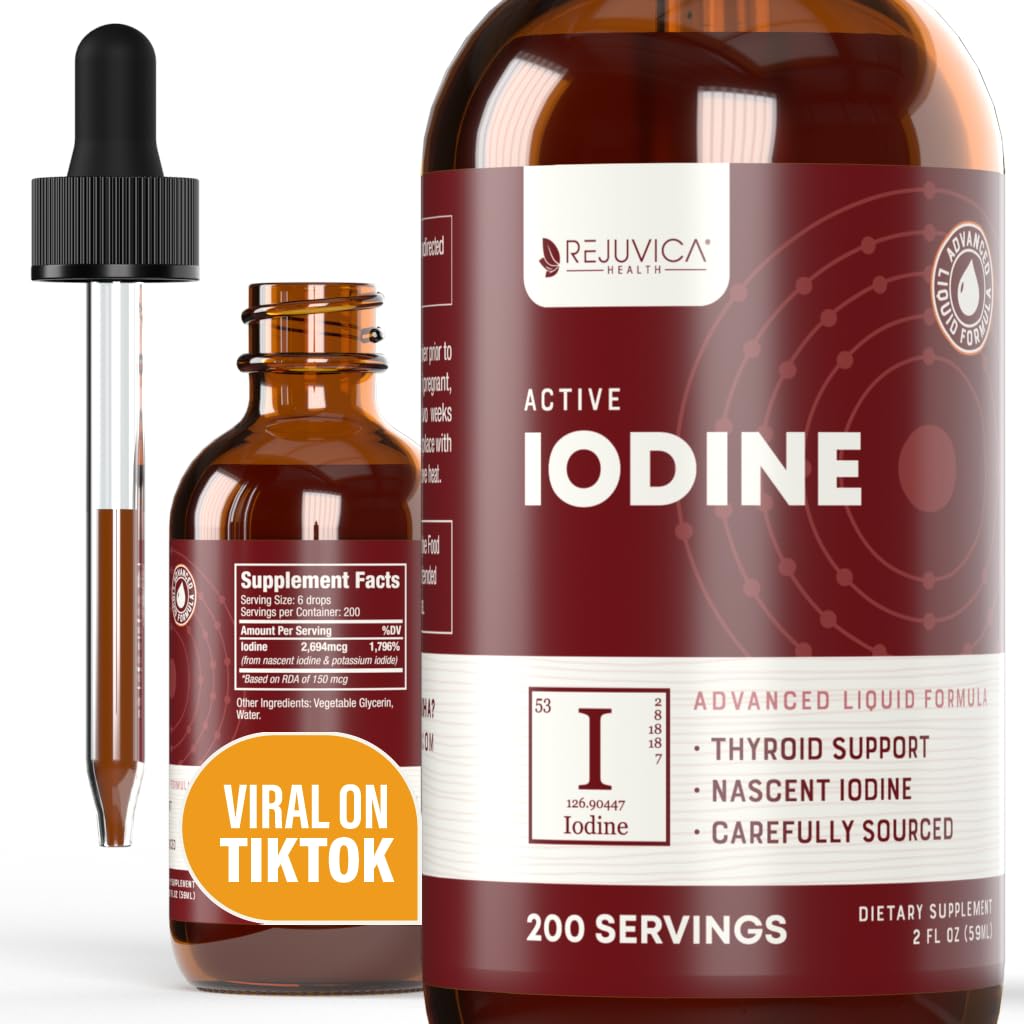 Aktivni jod - Nascentne jodine kapljice - tekoča dostava za boljšo absorpcijo - podpira zdravo energijo, vitalnost, in jodine ravni