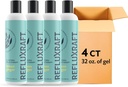 Terapija z refluksno kislino, organski alginat, hitra in dolgotrajna Gerda, LPR & digestion Symptom Podpora, Nič sladkorja, Gluten prost, nizko natrij, Lemon Ginger, 47 Gel Servings na 8 OZ steklenica, 4 pakiranje
