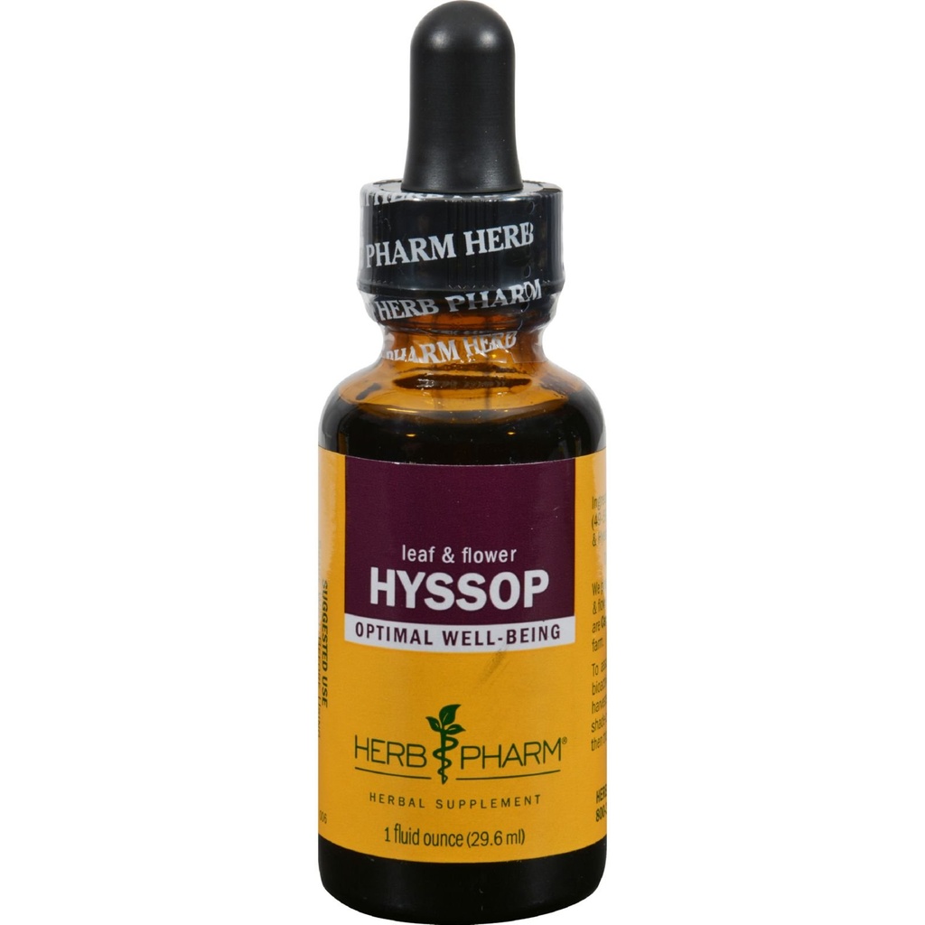 Herb Pharm Certified Organic Hyssop Tekoči ekstrakt - 1 Ounce