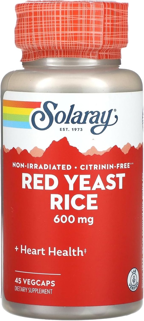 SOLARAY rdeči kvas - 600 MG (45 kapsul)