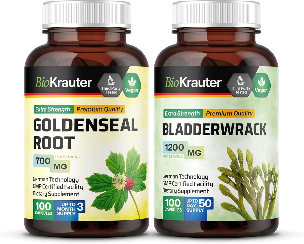 BIO KRAUTER Goldenseal 100 kapsul in Bladderwrack 100 kapsul