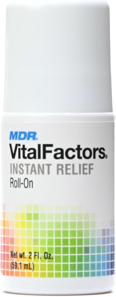 MDR VitalFactors Instant Pomirjujoče roll-On – hitro absorbira, Jasno Formula za nazaj, vratu, roke in noge – 2 Fl. Oz.