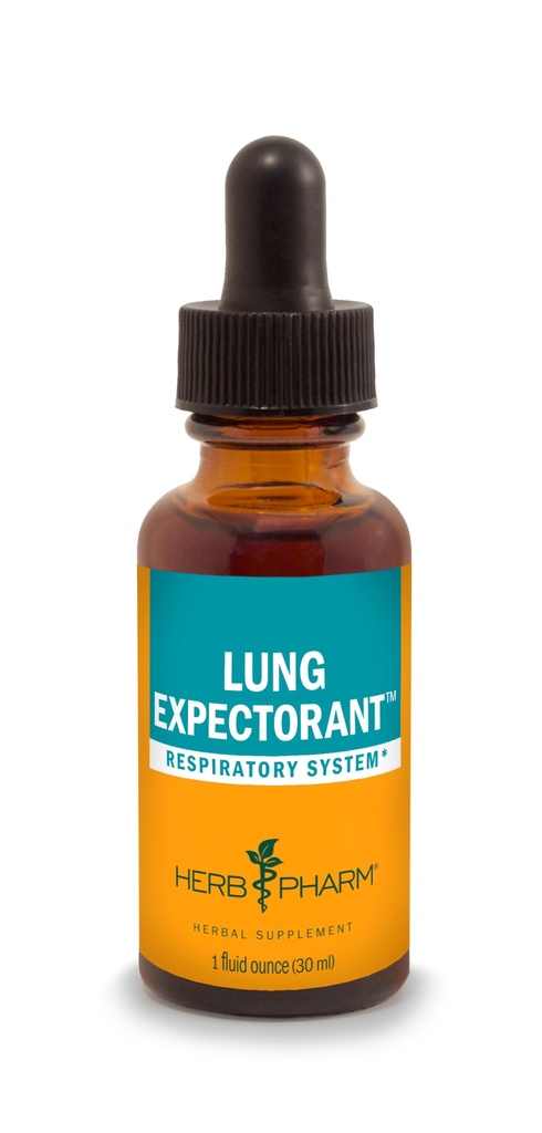 Herb Pharm Lung Expectorant Liquid Herbal Formula za podporo dihalnega imunskega odziva - 1 Ounce (Pack po 1)