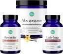 Ora organski veganski kolagen, probiotiki, prebiotiki & BeYouTiful paket: Aloe Vera - Vanilla Flavor, 20 Serving + 60 veganskih probiotičnih kapsul + podpora za lase, kožo, nohte, 60 veganskih kapsul