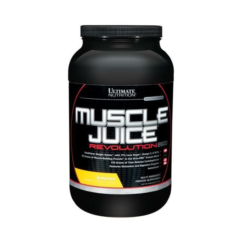 Ultimate Nutrition Muscle Juice Revolution 2600 Hujšanje, Recovery mišic z glutamin, Micellar Kazein in čas release kompleks ogljikovih hidratov, Banana Protein Powder, 4.69 Pounds