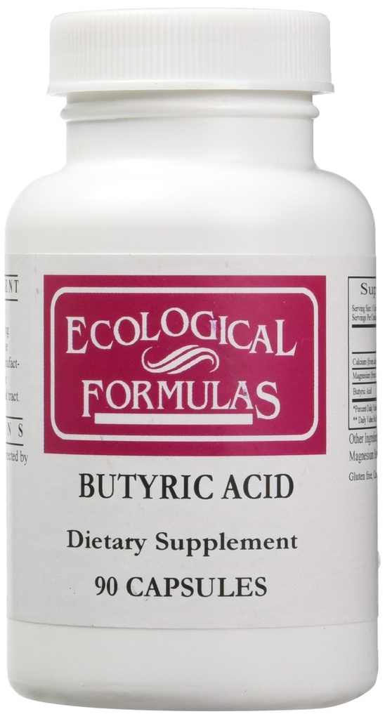 Ekološke formule Kalcij Magnezijev butirat (Btyric Acid), podpira Gut zdravje. 1-Pack, krema, 90 kapsul