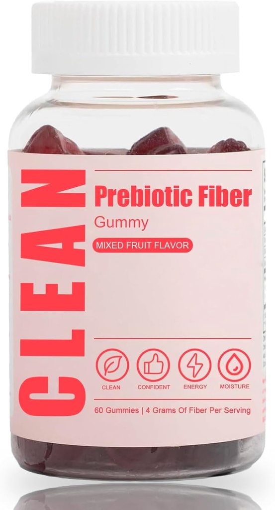 Čista predbiotična vlaknina Gummy, Čista vlaknina Gumies, Prebiotična vlaknina Gummy za moške, Prebiotična Fiber dodatek Organski za prebavni Gut zdravje, 60 Gumies (1pc)
