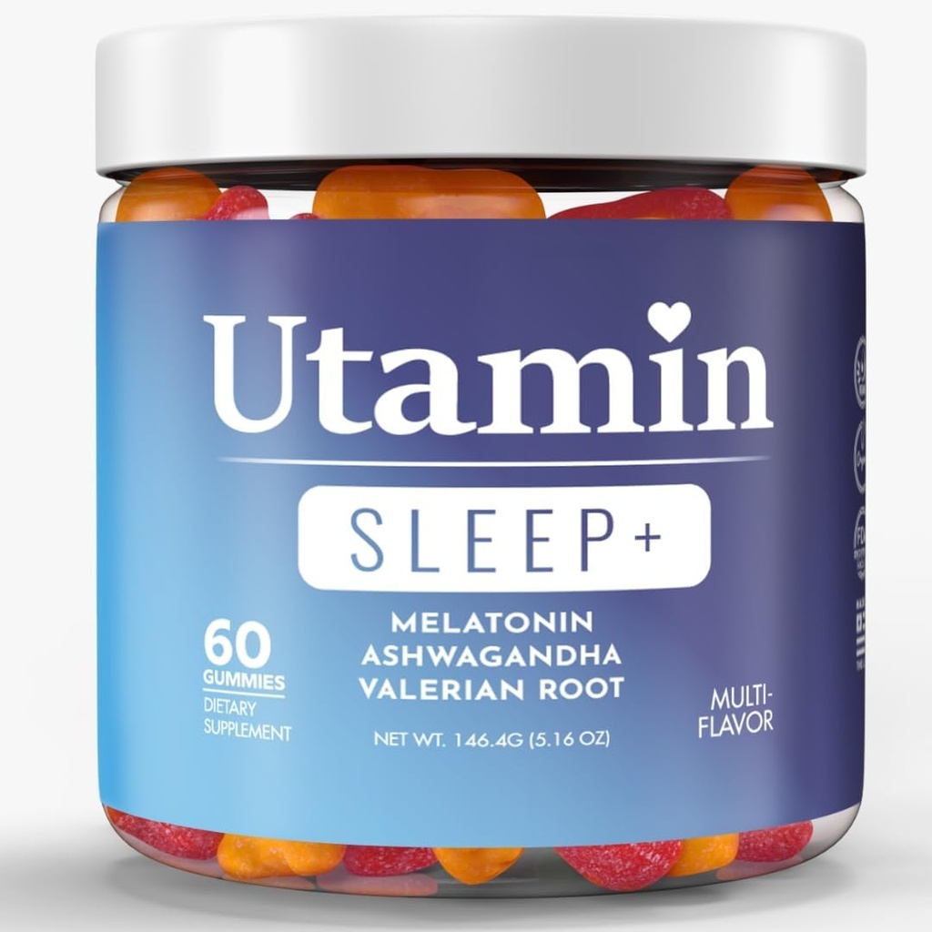 3 v 1 organskem spancu Gummy-5 mg melatonin,50 mg valerian root, 50 mg Ashwagandha-Multi Flavor 60 Count (Pack of 1).