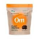 OM MUSHROOM SUPERFOOD Master Blend Vegan Protein – Bio Chocolate Plant Protein z 10 gobami, Ashwagandha, BCAAs & B12 – Energija, Recovery & Imune Support – 1,2 lb (16 strežbe)