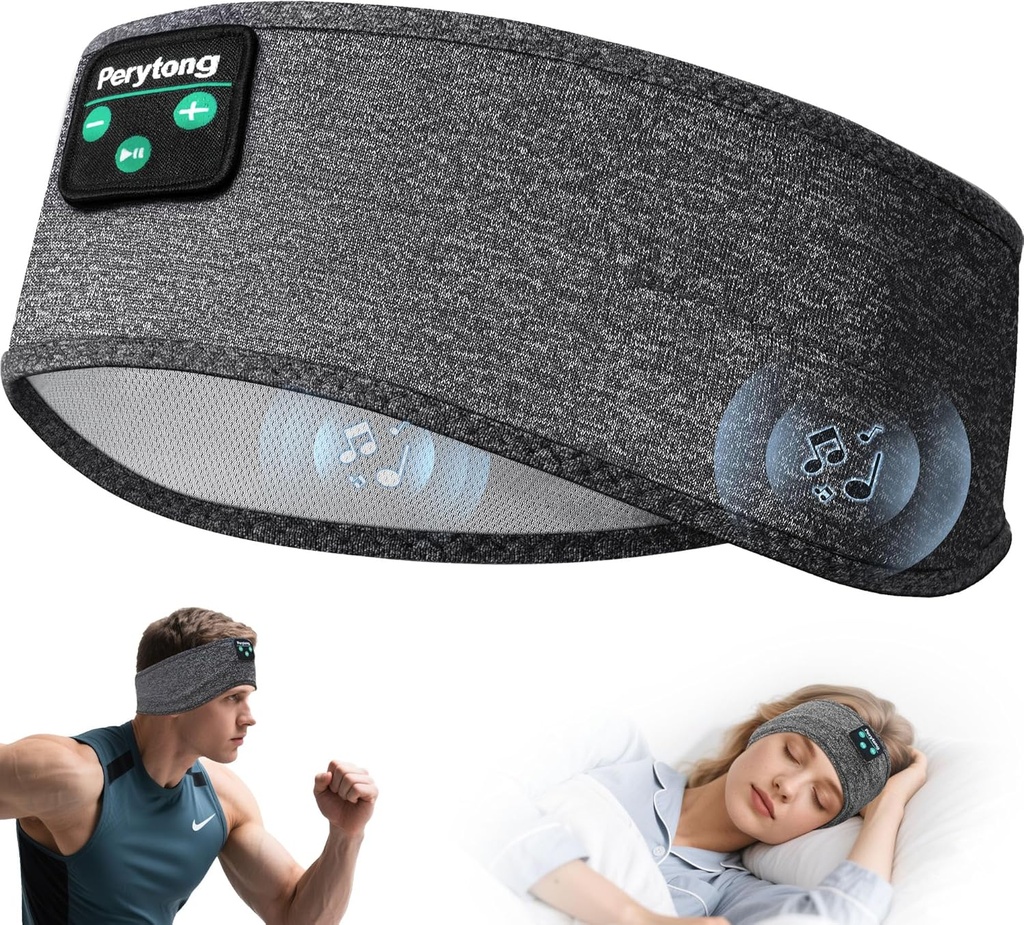 Perytong Sleep slušalke, Bluetooth športne slušalke slušalke z ultra-Thin HD Stereo zvočniki kot nalašč za spanje, Delo, Jogging, Yoga,Insomnia, Air Travel, Meditation