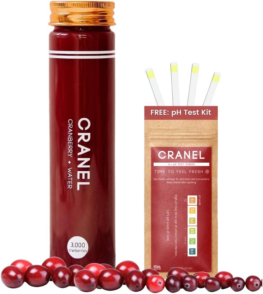 CRANEL hitro delujoča Cranberry Formula - Podpora za sečilni trakt in drobovje – (1 teden dobave) + brezplačni pH testni komplet 