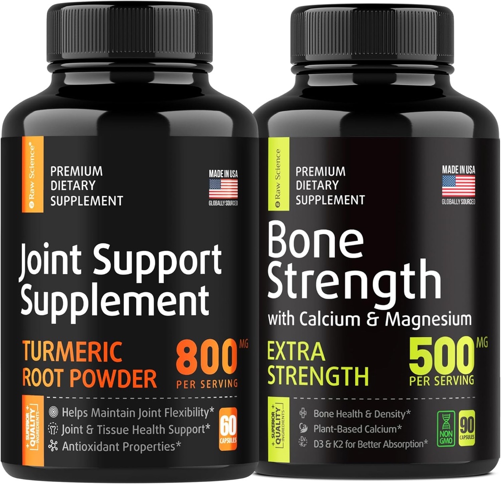 Utrdba kosti in sklepov - Joint & Kolenec podpora, Kost Strength dodatki - Kurkuma glukozamin Chondroitin MSM 800mg 60kos in kalcij dodatek 500mg 90kos