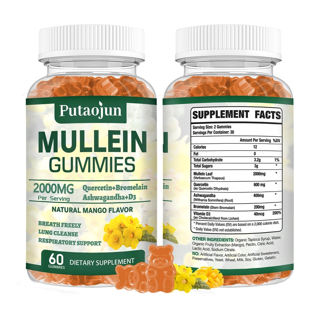 Mullein Gumies for Lung Cleanse 