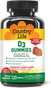 Country Life Jagoda & Orange D3 Gummies, 120 CT