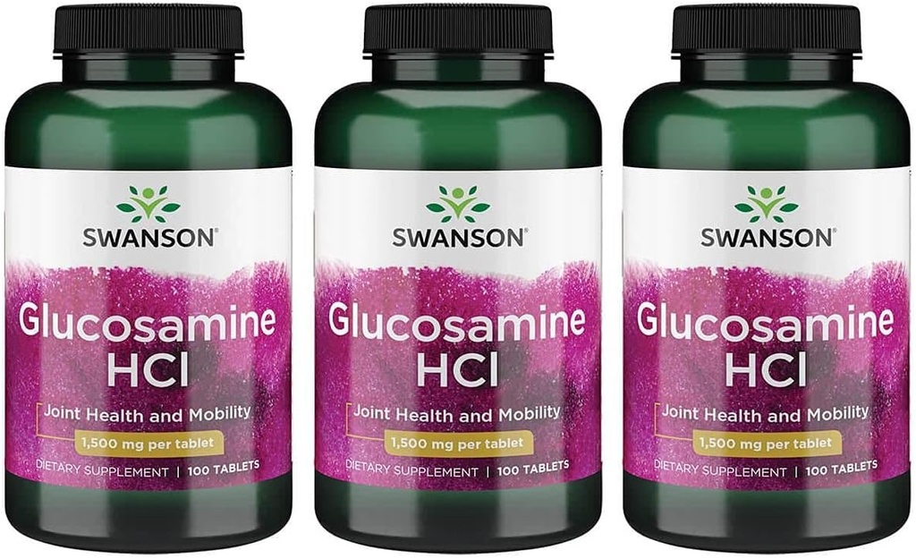 Swanson Glukozamin Hcl 1500 Miligrami 100 tablet (3 pakiranja)