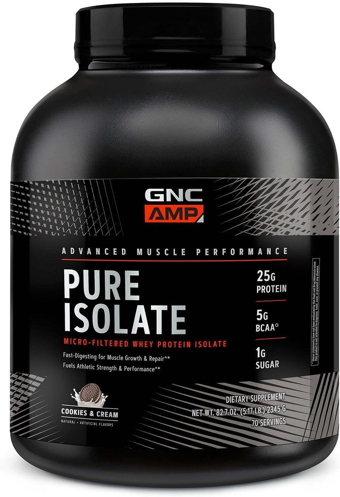 GNC AMP Čisti izolat sirotkinih beljakovin - Piškotki in krema (70 Serving)