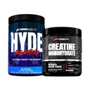 PROSUPPS Hyde Signature Trajna energija Pred treningom, Modri Razz - 60 Serving, in Kreatin 300 paket