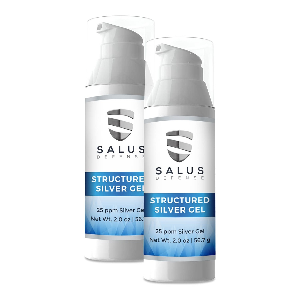 Strukturiran srebrni gel – uporaben za pasove - naravni ročni sanitarij - boljši kot koloidni srebrni - 2 Ounce 25ppm Safe za vse. (2 paket)
