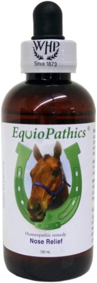 HomeoVet EquioPathics Nose Relief kapljice, naravna dihalna medicina za velike živali, 120 mililitrov
