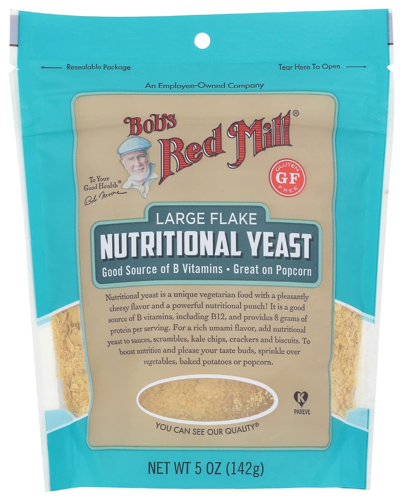 Bobov Red Mill Nutritional Yast, 5oz (Pack of 4) - Vegan, Paleo Friendly, Košir