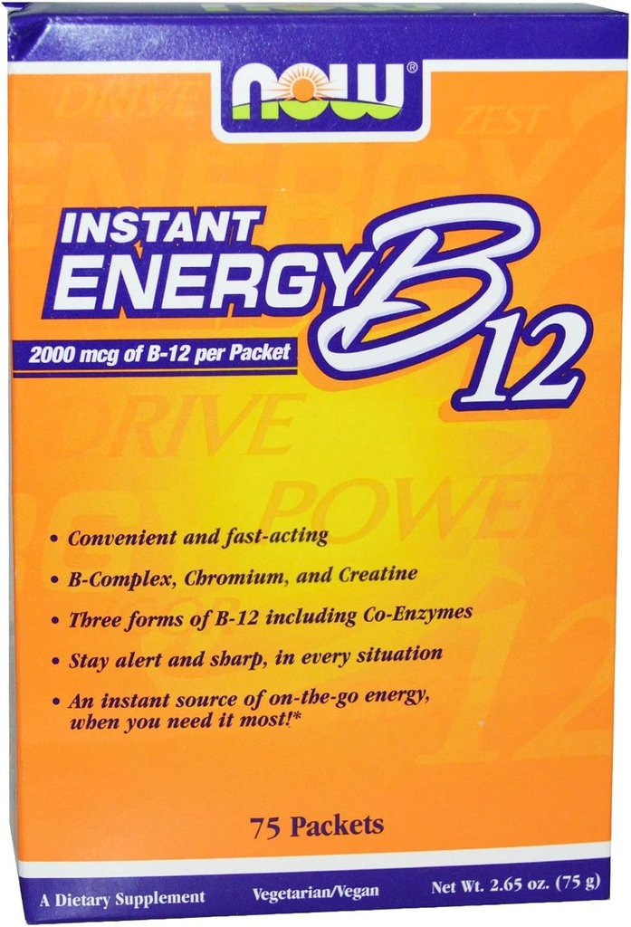 Zdaj živila - B-12 Instant Energy Packets 75/Box