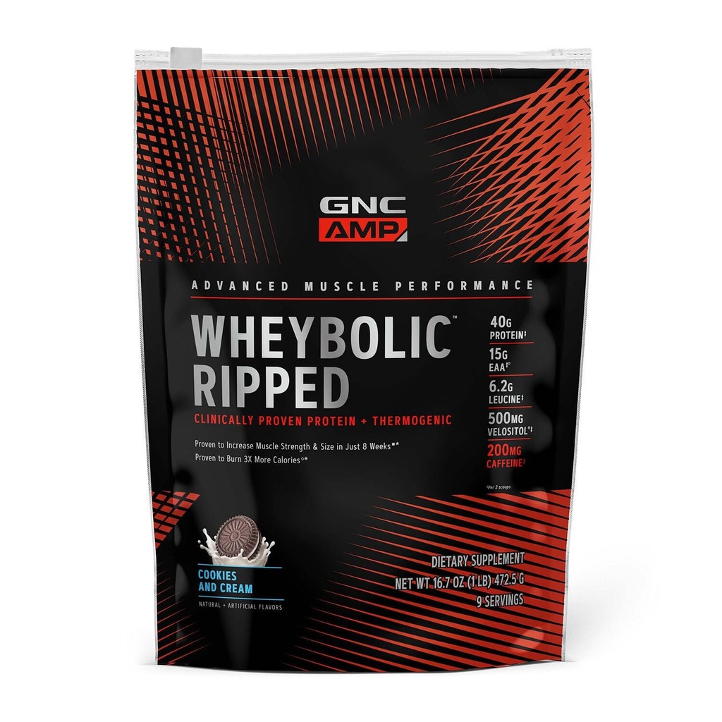 GNC AMP Wheybolic Ripped - Piškotki in smetana (9 serviranja)