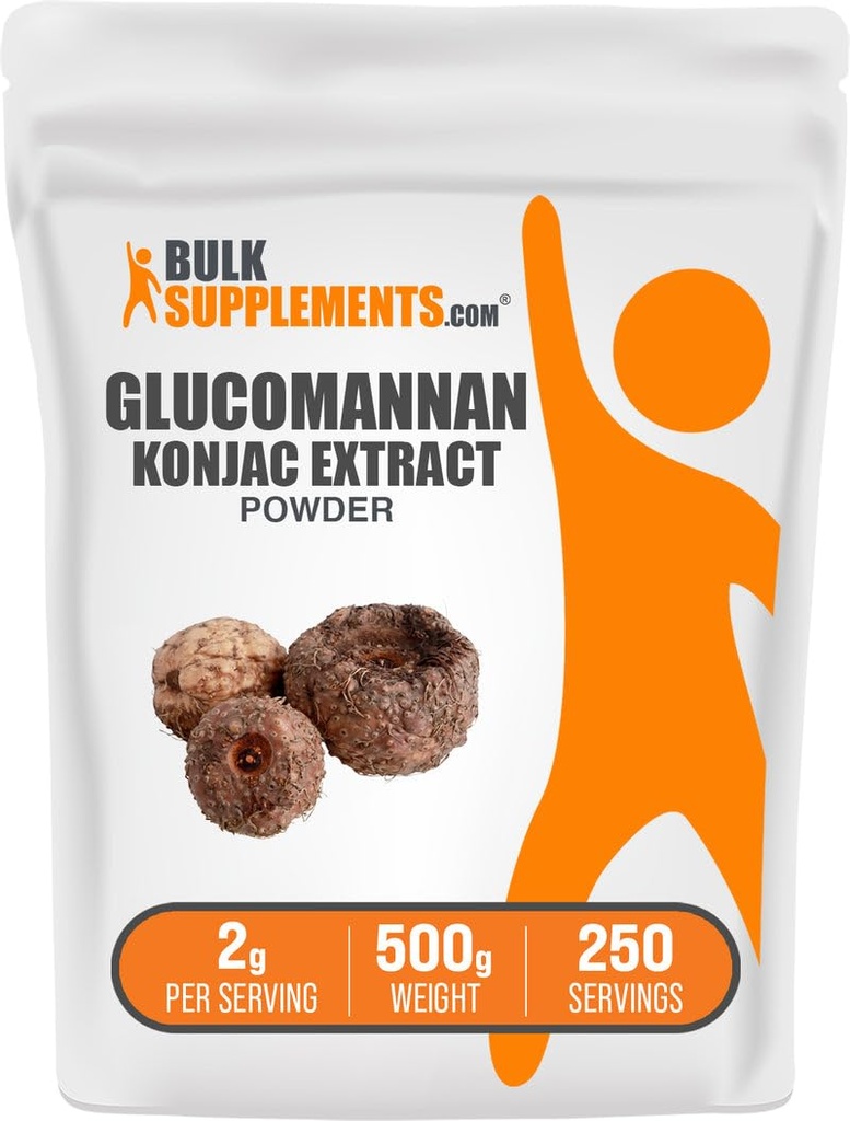 BulkSupplements.com Glucomannan Powder - iz Konjac Root Extract Powder, Glucomannan dodatki - Gluten Free, 2g na Serving, 500g (1,1 lbs) (Pack of 1)