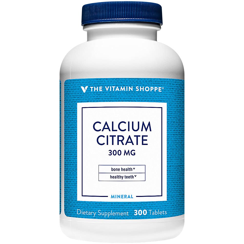 Kalcijev citrat 300mg – Mineralna esencialna za zdrave kosti in zobe, dobro absorbirana oblika keliranega kalcija – 100 % iz citrata in dikalijevega fosfata (300 tablet) s strani podjetja The Vitamin Shoppe