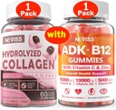 NEVISS 1Pack hidrolizirani kolagen Gumies + 1Pack vitamin ADK z B12 Gumies