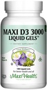 Maxi Health Vitamin D3 3000 i.e. 75 mcg Vitamin D dodatek za zdrave kosti, zobje, Imunska podpora - VIT D3 dodatek Enostavno pogoltniti ne-GMO, Dopolnilo za moške in ženske – Košir 180 Gels