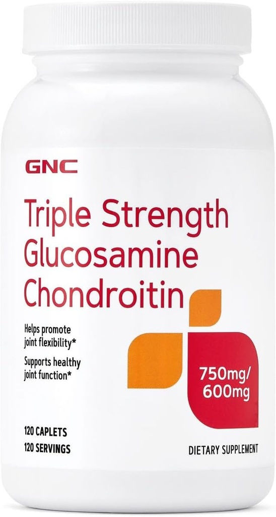 GNC Trojna moč Glukozamin Chondroitin 750mg/600mg, 120 Kapleti, podpira zdravo skupno funkcijo
