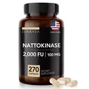 Nattokinase dodatek - 2000 FU Enzyme - 270 Kapsule Nattokinaze 100mg - Gluten Free, Non-GMO, Vegan