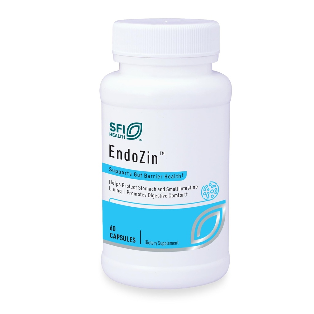 SFI Health Klaire Labs Endozin - Cinkov karnozin kompleks z L-glutaminom za podporo funkcije črevesne pregrade, hipoalergeni (60 kapsul)