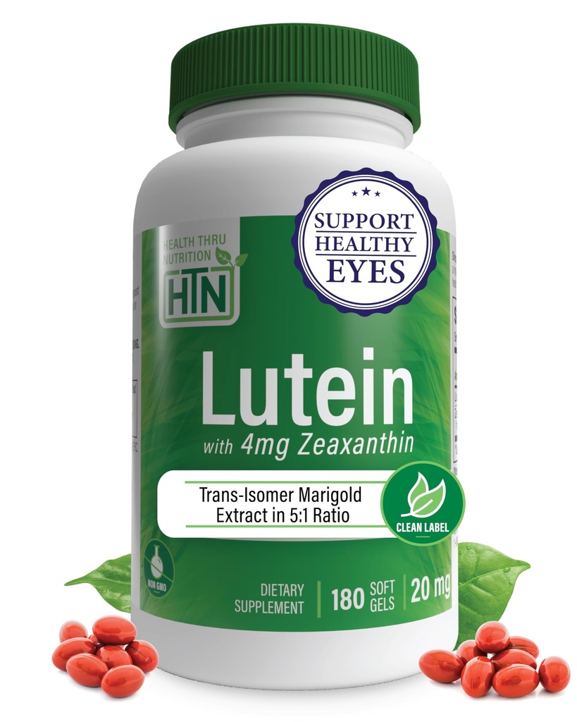 Lutein 20mg z Zeaksantin 4mg 180 Softgels 